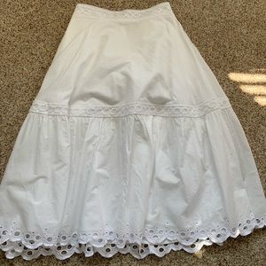 Brand new Jcrew white point sur skirt